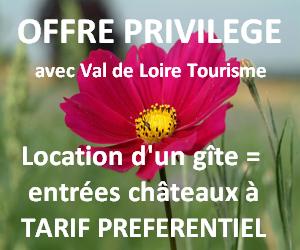 entr�es chateaux tarifs r�duits avec Val de Loire Tourisme